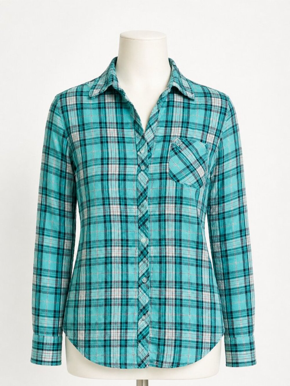 Talbot Long Sleeve Button Front Shirt Size Large EUC